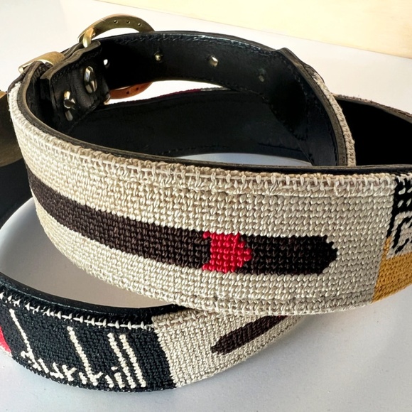 Crafty Fox Women\'s Leather Equestrian Needlepoint Belt-Cigar Theme main image 10
